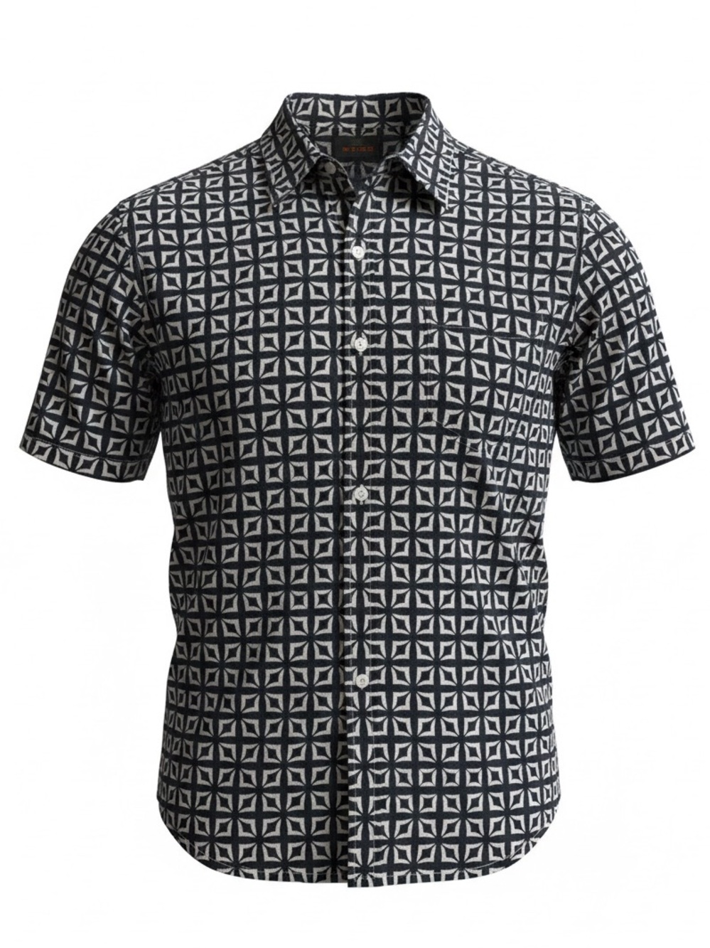 ETRO Geometric Print Short Sleeve Button-Down Shirt